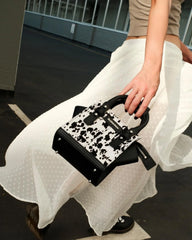 Extra Small Dalmatian Hair On Leather Tote Bag