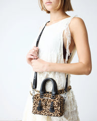 Mini Top Handle Leopard Print Bag