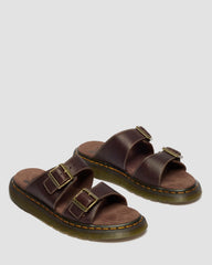 Josef Slide Grizzly Leather Sandals