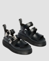 Gryphon Quad Leather Gladiator Platform Sandals