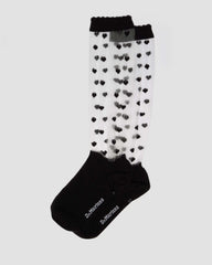 Short Heart Mesh Organic Cotton Blend Socks
