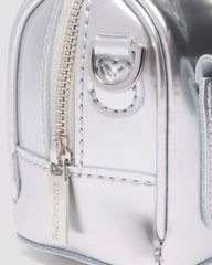 Mini Top Handle Bag Bag Silver Metallic Patent Lamper