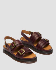 San Two Strap Leather Sandals