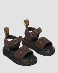 Youth Marlowe Flower Nubuck Strap Sandals
