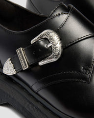 Retro Monk Quad Tumble Leather Strap Shoes