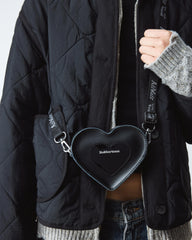 Mini Heart Shaped Kiev & Patent Leather Bag