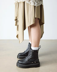 Jadon Monochrome Sendal Leather Platform Boots