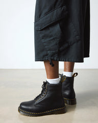 1460 Faux Fur Lined Grizzly Leather Lace Up Boots
