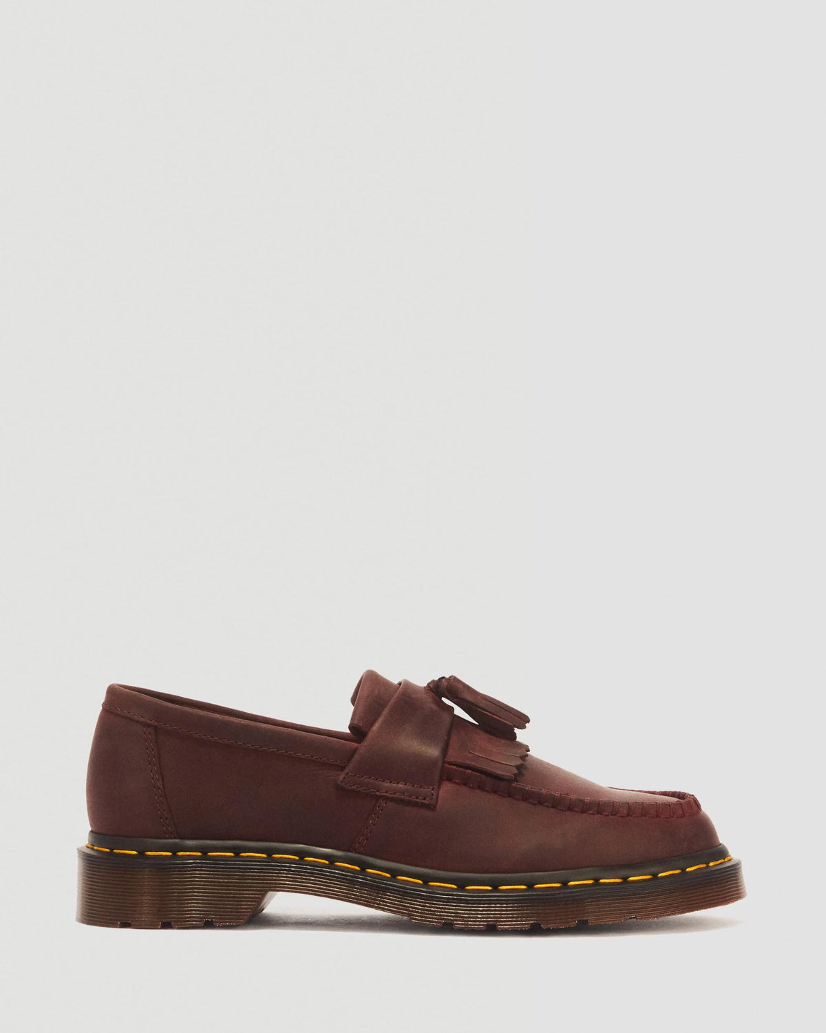 Adrian Crazy Horse Leather Tassel Loafers