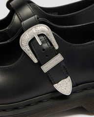 Elphie Mary Jane Buckle Atlas Leather Shoes