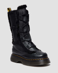 Buzz Lace Up Faux Fur Lined Grizzly Leather Boots