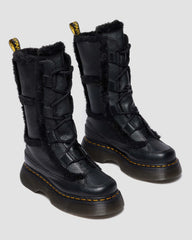 Buzz Lace Up Faux Fur Lined Grizzly Leather Boots