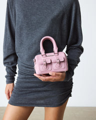 Mini Top Handle Patent Leather Bag