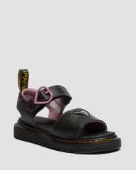 Junior Marlowe II Glitter Heart Leather Strap Shoes
