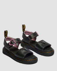 Junior Marlowe II Glitter Heart Leather Strap Shoes