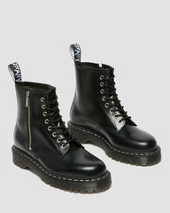 1460 Lace and Zip Smooth leather Boots