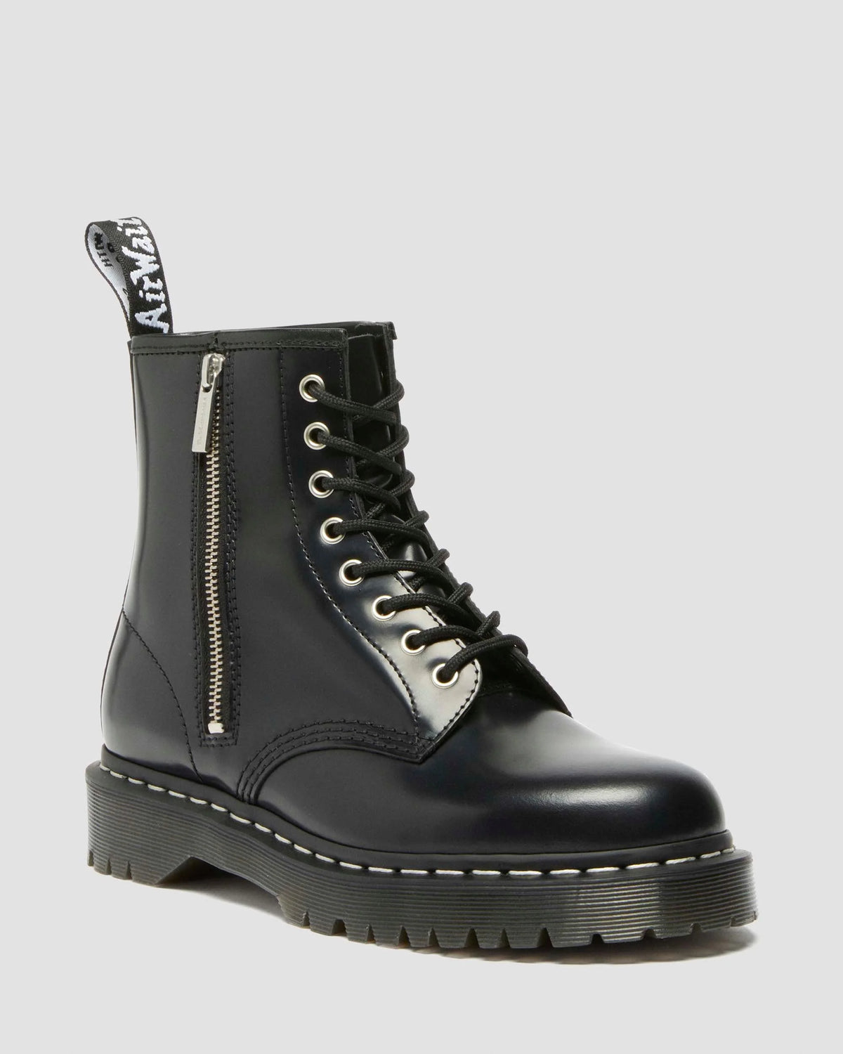 1460 Lace and Zip Smooth leather Boots