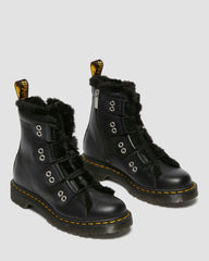 1460 Faux Fur Lined Leather Lace Up Boots