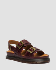 San Two Strap Leather Sandals