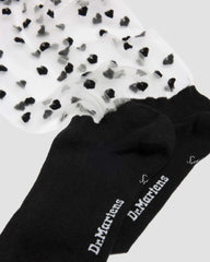 Short Heart Mesh Organic Cotton Blend Socks